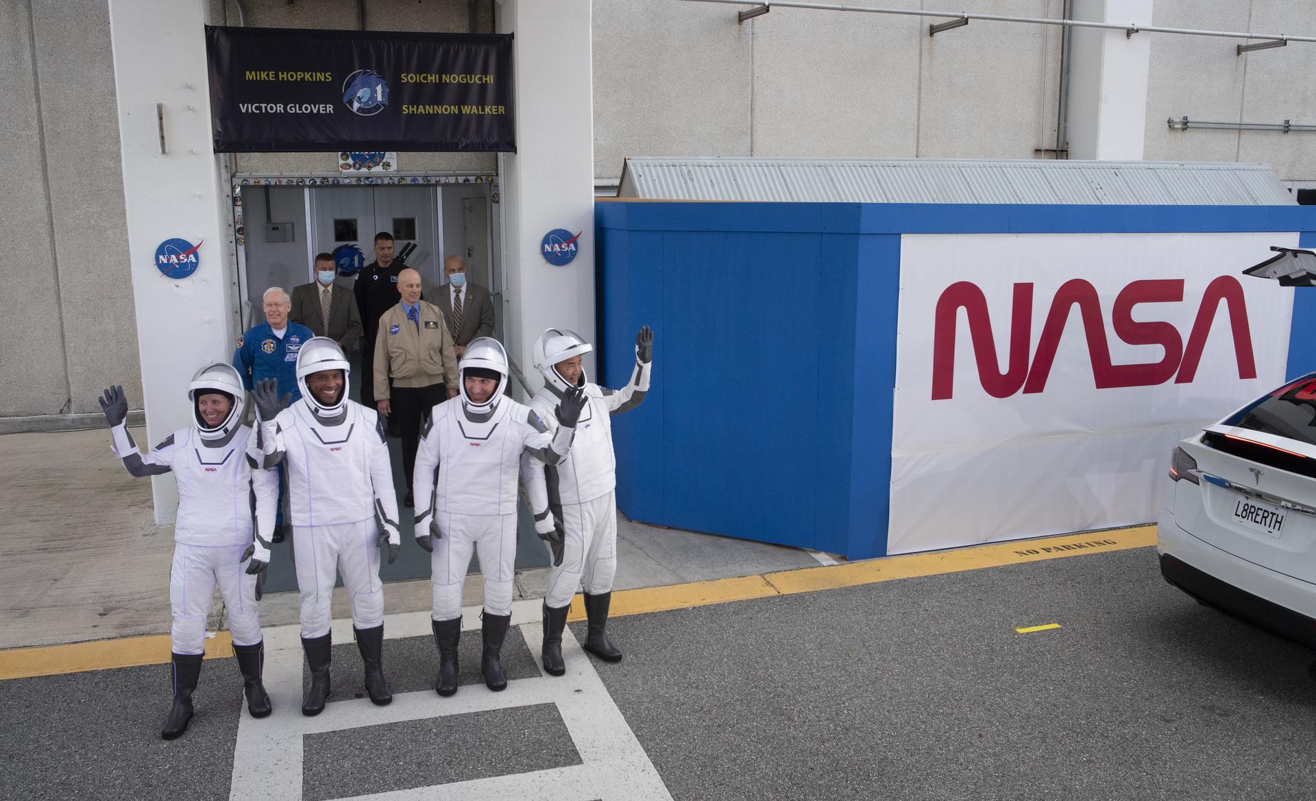 On Nov. 15, 2020, NASA astronauts Mike Hopkins, Victor Glover, and Shannon Walker, along with JAXA astronaut Soichi Noguchi, launched from Kennedy Space Center to the International Space Station on the SpaceX Crew‑1 mission — the first operational flight under NASA’s Commercial Crew Program.