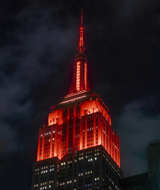 NASA image: Empire State Illuminated for Mars Perseverance