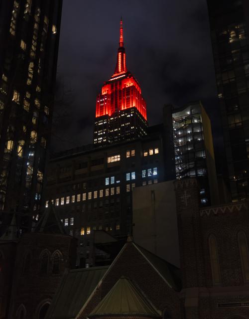 NASA image: Empire State Illuminated for Mars Perseverance