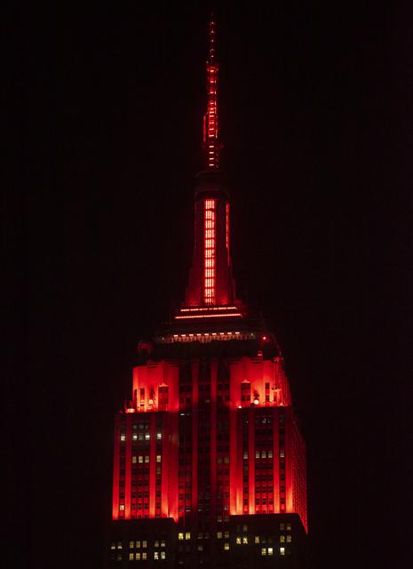 Empire State Illuminated for Mars Perseverance