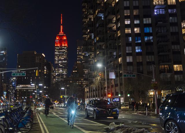 NASA image: Empire State Illuminated for Mars Perseverance