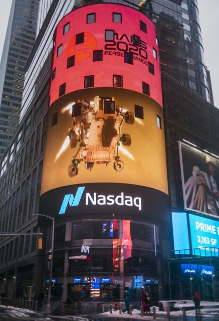 NASA image: NASA Mars Perseverance on Nasdaq MarketSite