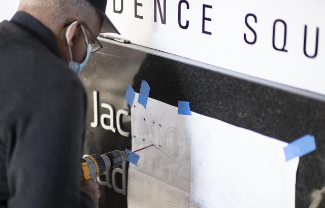 Mary W. Jackson NASA Headquarters Sign Installation