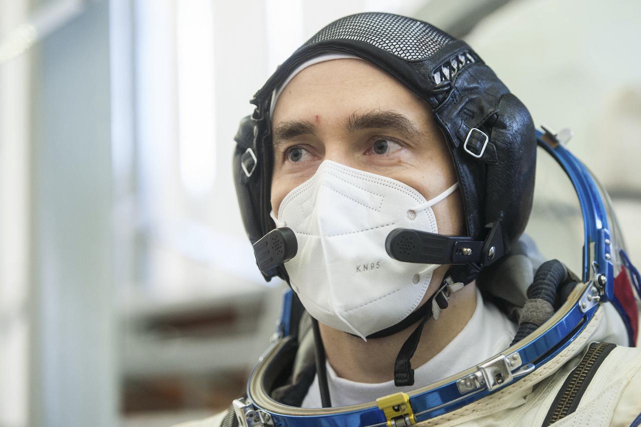 Expedition 65 crew member Pyotr Dubrov of Roscosmos, is seen during Soyuz qualification exams Saturday, March 20, 2021, at the Gagarin Cosmonaut Training Center (GCTC) in Star City, Russia, in advance of his scheduled launch April 9 from Baikonur Cosmodrome in Kazakhstan to the International Space Station. Photo Credit: (NASA/GCTC/Andrey Shelepin)