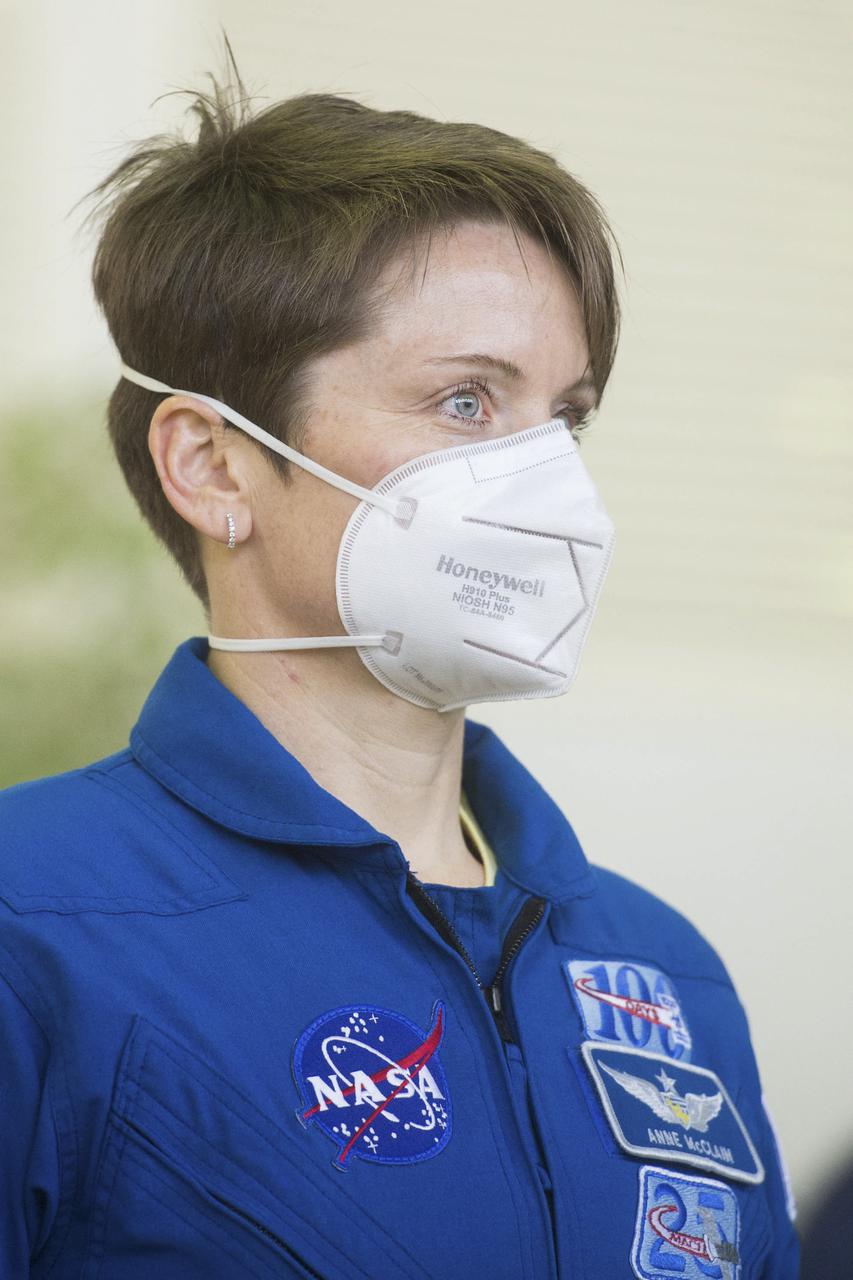 Expedition 65 backup crew member, Anne McClain of NASA is seen during Soyuz qualification exams Saturday, March 20, 2021 at the Gagarin Cosmonaut Training Center (GCTC) in Star City, Russia, in advance of the Expedition 65 launch April 9 from Baikonur Cosmodrome in Kazakhstan to the International Space Station. Photo Credit: (NASA/GCTC/Andrey Shelepin)