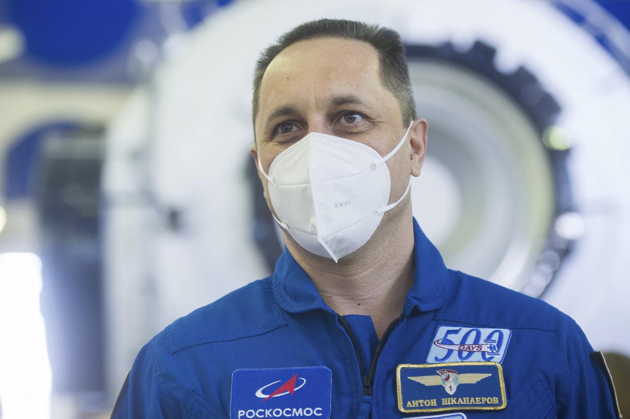 Expedition 65 backup crew member, Anton Shkaplerov of Roscosmos, is seen during Soyuz qualification exams Saturday, March 20, 2021 at the Gagarin Cosmonaut Training Center (GCTC) in Star City, Russia, in advance of the Expedition 65 launch April 9 from Baikonur Cosmodrome in Kazakhstan to the International Space Station. Photo Credit: (NASA/GCTC/Andrey Shelepin)