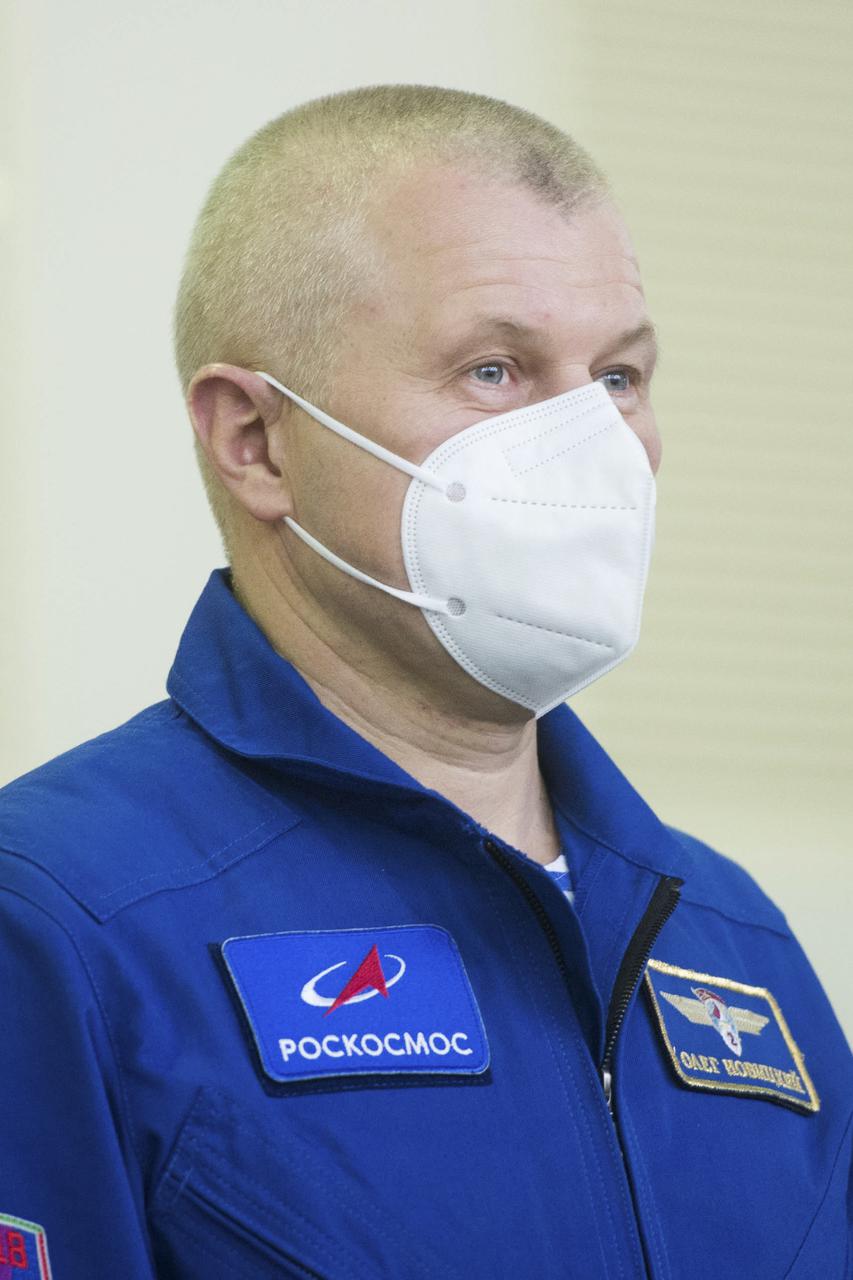 Expedition 65 crew member Oleg Novitskiy of Roscosmos arrives for Soyuz qualification exams Monday, March 22, 2021, at the Gagarin Cosmonaut Training Center (GCTC) in Star City, Russia, in advance of his scheduled launch April 9 from Baikonur Cosmodrome in Kazakhstan to the International Space Station. Photo Credit: (NASA/GCTC/Andrey Shelepin)