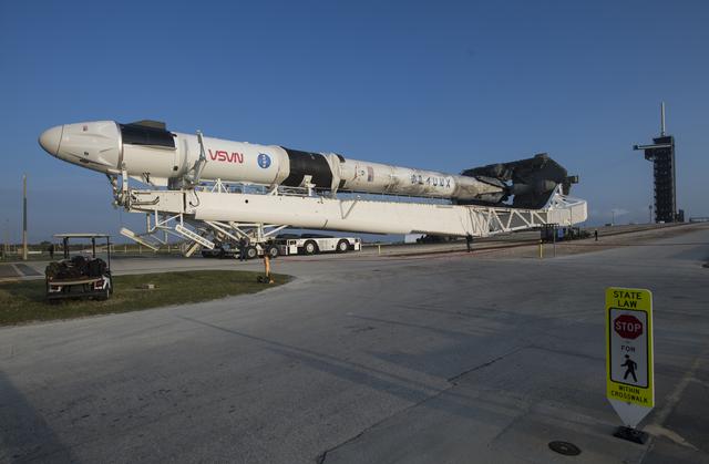 NASA image: SpaceX Crew-2 Rollout