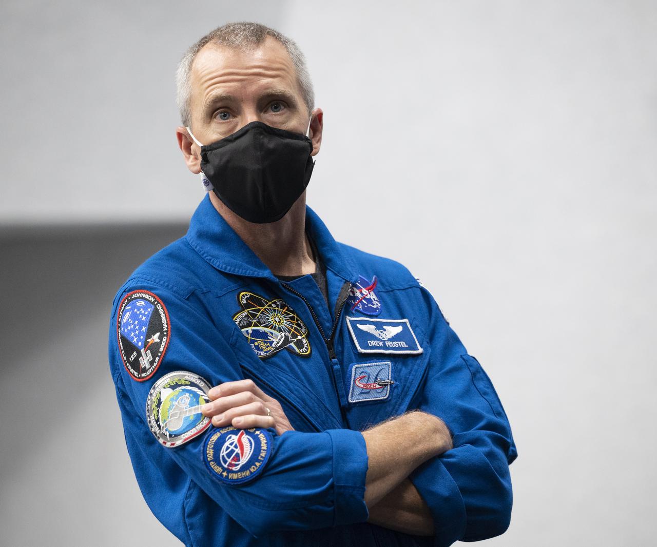 Andrew Feustel, deputy chief of the Astronaut Office, monitors the countdown of the launch of a SpaceX Falcon 9 rocket carrying the company's Crew Dragon spacecraft on NASA’s SpaceX Crew-2 mission with NASA astronauts Shane Kimbrough and Megan McArthur, ESA (European Space Agency) astronaut Thomas Pesquet, and Japan Aerospace Exploration Agency (JAXA) astronaut Akihiko Hoshide onboard, Friday, April 23, 2021, in firing room four of the Launch Control Center at NASA’s Kennedy Space Center in Florida. NASA’s SpaceX Crew-2 mission is the second crew rotation mission of the SpaceX Crew Dragon spacecraft and Falcon 9 rocket to the International Space Station as part of the agency’s Commercial Crew Program. Kimbrough, McArthur, Pesquet, and Hoshide launched at 5:49 a.m. EDT, from Launch Complex 39A at the Kennedy Space Center. Photo Credit: (NASA/Joel Kowsky)