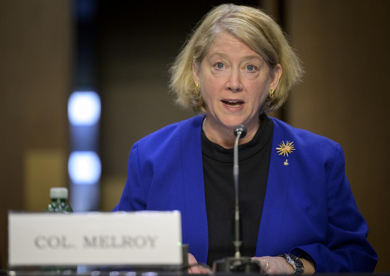 Pam Melroy, President Biden’s nominee to be the next deputy administrator of NASA, appears before the Senate Committee on Commerce, Science, and Transportation, Thursday, May 20, 2021, at the Hart Senate Office Building in Washington. Melroy is a former NASA astronaut. Photo Credit: (NASA/Bill Ingalls)