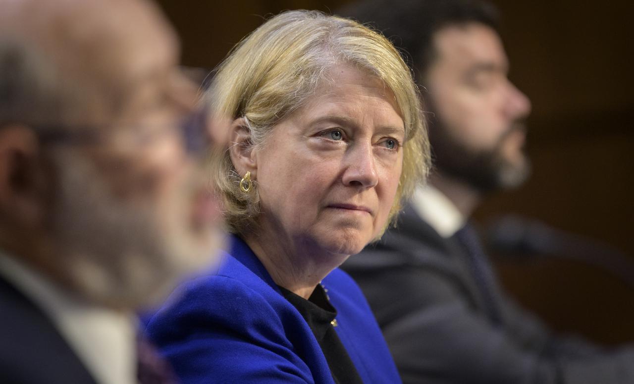 Pam Melroy, President Biden’s nominee to be the next deputy administrator of NASA, appears before the Senate Committee on Commerce, Science, and Transportation, Thursday, May 20, 2021, at the Hart Senate Office Building in Washington. Melroy is a former NASA astronaut. Photo Credit: (NASA/Bill Ingalls)