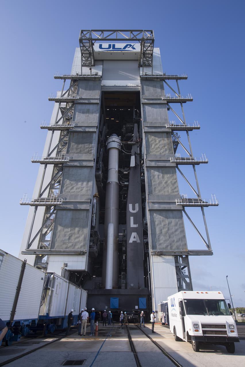 A United Launch Alliance Atlas V rocket with Boeing’s CST-100 Starliner spacecraft onboard is seen as it is rolled out of the Vertical Integration Facility to the launch pad at Space Launch Complex 41 ahead of the Orbital Flight Test-2 (OFT-2) mission, Thursday, July 29, 2021 at Cape Canaveral Space Force Station in Florida. Boeing’s Orbital Flight Test-2 will be Starliner’s second uncrewed flight test and will dock to the International Space Station as part of NASA's Commercial Crew Program. Photo Credit: (NASA/Aubrey Gemignani)
