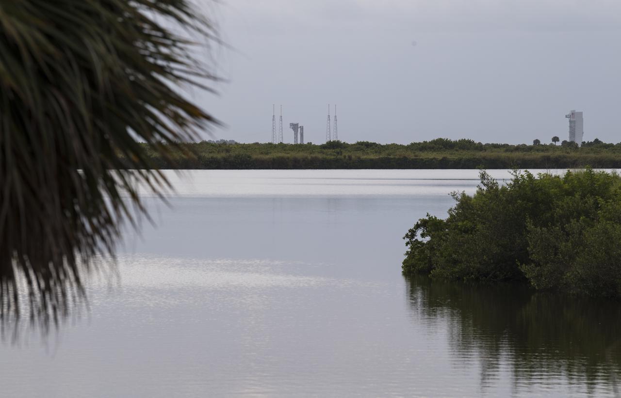 A United Launch Alliance Atlas V rocket with Boeing’s CST-100 Starliner spacecraft aboard is seen on the launch pad at Space Launch Complex 41 ahead of the Orbital Flight Test-2 mission, Tuesday, Aug. 3, 2021 at Cape Canaveral Space Force Station in Florida. Boeing’s Orbital Flight Test-2 will be Starliner’s second uncrewed flight test and will dock to the International Space Station as part of NASA's Commercial Crew Program. The mission, currently targeted for launch at 1:20 p.m. EDT, will serve as an end-to-end test of the system's capabilities. Photo Credit: (NASA/Aubrey Gemignani)