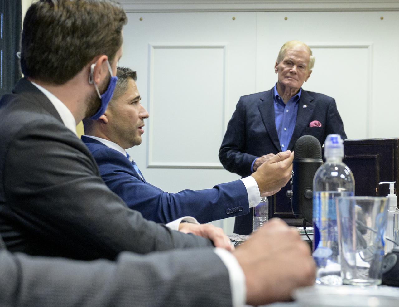 Dr. Luis Zea, implementation project manager, BioServe Space Technologies, Smead Aerospace Engineering Sciences, University of Colorado Boulder gives comments during a media event where NASA Administrator Bill Nelson introduce three local Colorado companies and university partners that help make NASA’s missions possible, Monday, Aug. 23, 2021, during the 36th Space Symposium in Colorado Springs, Colorado. Photo Credit: (NASA/Bill Ingalls)