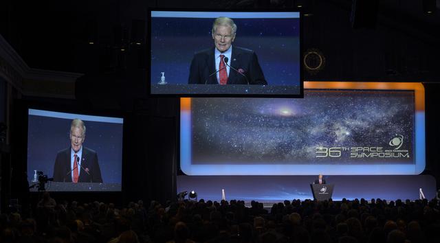 NASA image: Space Symposium Administrator Nelson Keynote