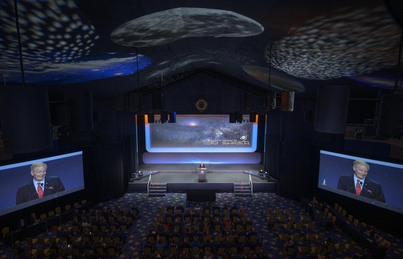 NASA Administrator Bill Nelson gives keynote remarks during the 36th Space Symposium, Tuesday, Aug. 24, 2021, in Colorado Springs, Colorado. Photo Credit: (NASA/Bill Ingalls)