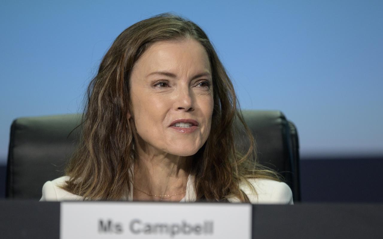 Lisa Campbell, President, Canadian Space Agency (CSA) gives remarks in a Heads of Agency panel discussion, during the 36th Space Symposium, Wednesday, Aug. 25, 2021, in Colorado Springs, Colorado. Photo Credit: (NASA/Bill Ingalls)