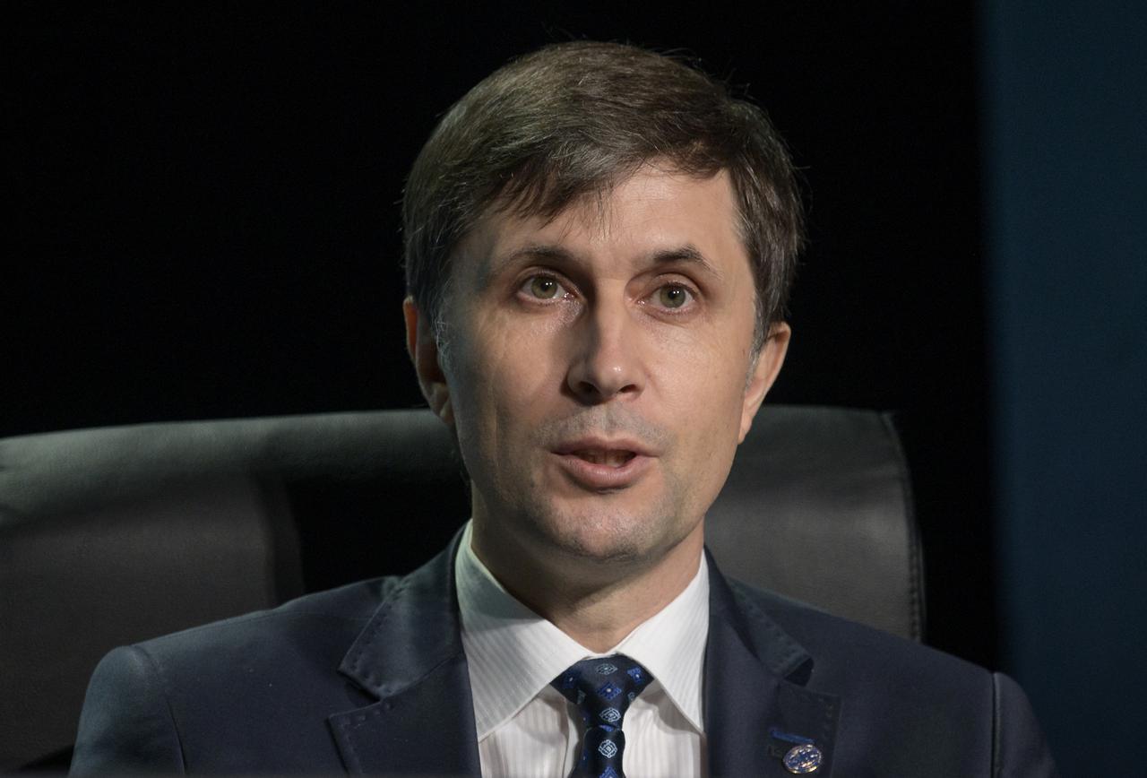 Volodymyr Taftai, Head of Agency, State Space Agency of Ukraine (SSAU) gives remarks in a Heads of Agency panel discussion, during the 36th Space Symposium, Wednesday, Aug. 25, 2021, in Colorado Springs, Colorado. Photo Credit: (NASA/Bill Ingalls)