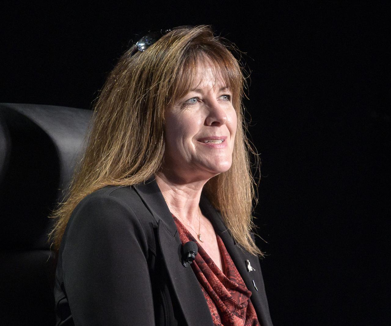 Executive Vice President, Sierra Space, Sierra Nevada Corporation, Janet Kavandi participates in a panel discussion titled “Technology Drives Exploration:  Paving the Next Era of Space Exploration” during the 36th Space Symposium, Thursday, Aug. 26, 2021, in Colorado Springs, Colorado. Photo Credit: (NASA/Bill Ingalls)