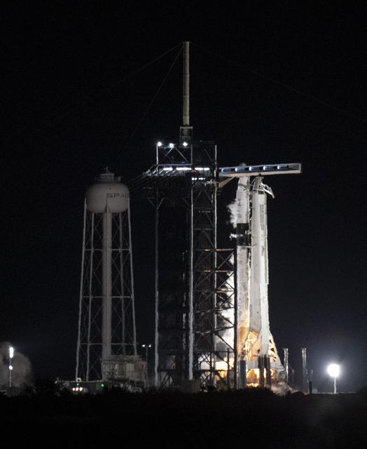 NASA image: SpaceX Crew-3 Static Fire