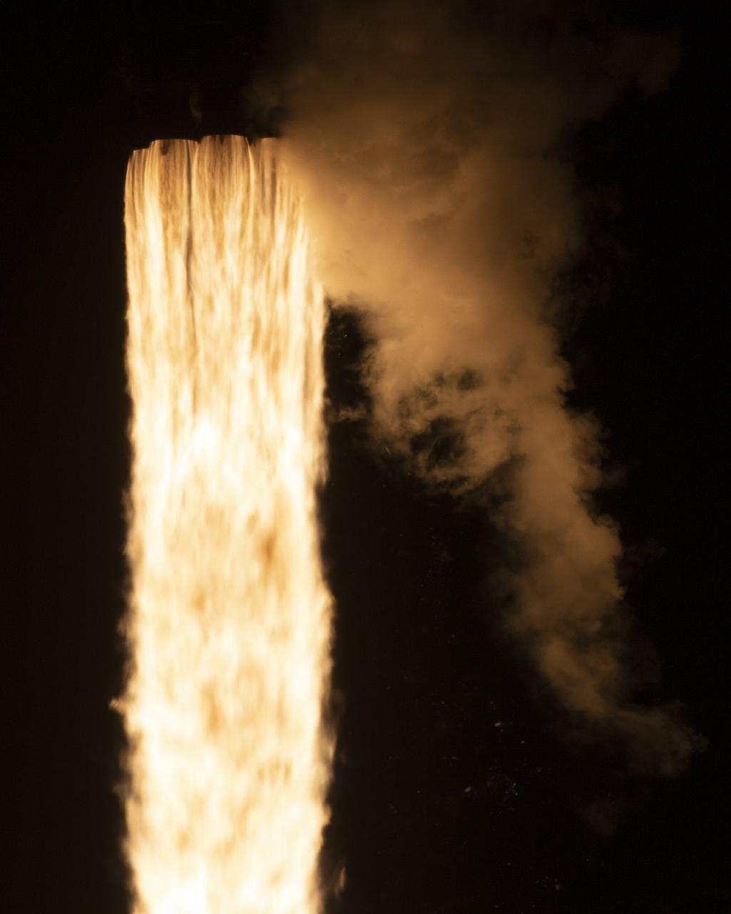 A SpaceX Falcon 9 rocket launches with NASA’s Imaging X-ray Polarimetry Explorer (IXPE) spacecraft onboard from Launch Complex 39A, Thursday, Dec. 9, 2021, at NASA’s Kennedy Space Center in Florida. The IXPE spacecraft is the first satellite dedicated to measuring the polarization of X-rays from a variety of cosmic sources, such as black holes and neutron stars. Launch occurred at 1:00 a.m. EST. Photo Credit: (NASA/Joel Kowsky)