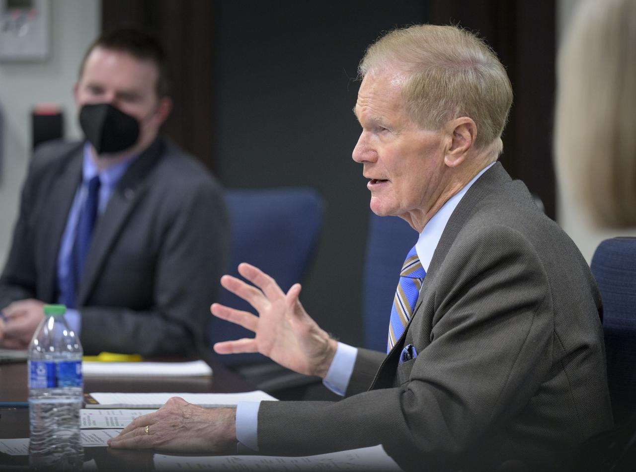 NASA Administrator Bill Nelson gives welcoming remarks during an executive session of the NASA Advisory Council (NAC), Monday, Feb. 28, 2022, at the Mary W. Jackson NASA Headquarters building in Washington. Photo Credit: (NASA/Bill Ingalls)
