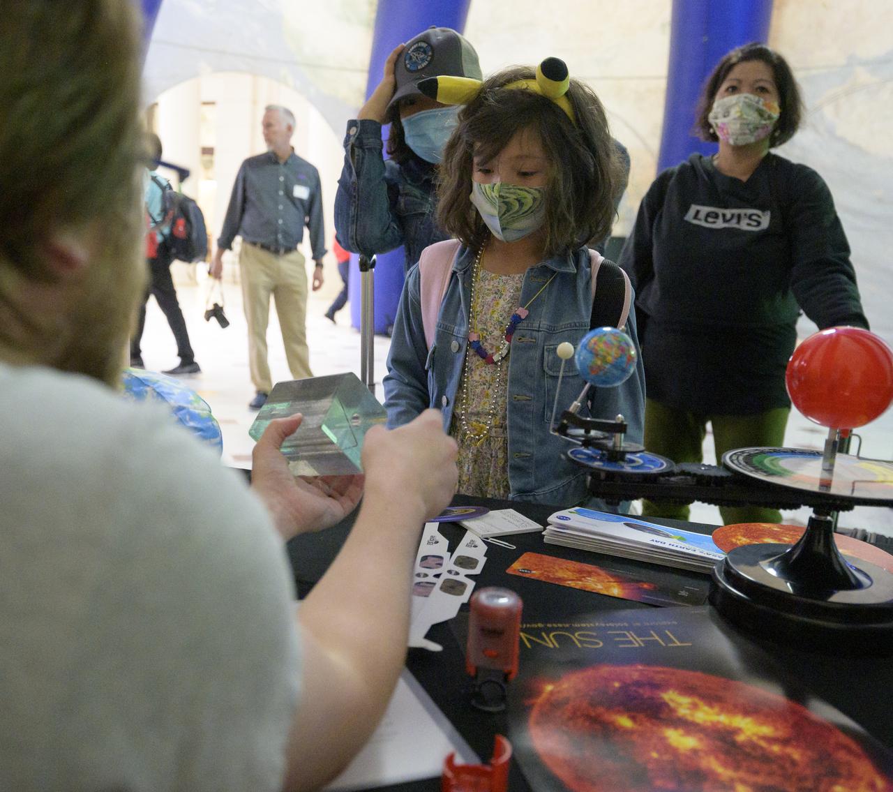 Visitors explore NASA’s hands-on exhibits during Earth Day, Friday, April 22, 2022, at Union Station in Washington. Photo Credit: (NASA/Bill Ingalls)
