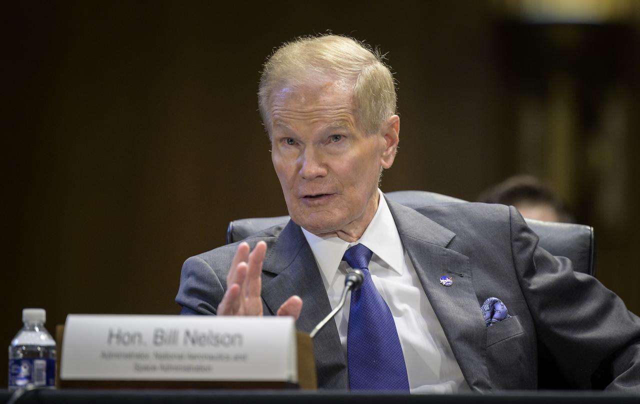 NASA Administrator Bill Nelson testifies before the Senate Appropriations’ Commerce, Justice, Science, and Related Agencies subcommittee during a budget hearing, Tuesday, May 3, 2022, at the Dirksen Senate Office Building in Washington. Photo Credit: (NASA/Bill Ingalls)