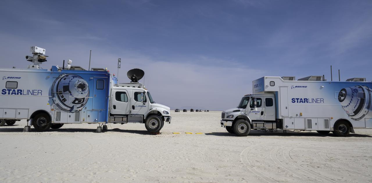 Boeing and NASA teams participate in a mission dress rehearsal to prepare for the landing of the Boeing CST-100 Starliner spacecraft in White Sands, New Mexico, Monday, May 23, 2022. Boeing’s Orbital Flight Test-2 (OFT-2) is Starliner’s second uncrewed flight test to the International Space Station as part of NASA's Commercial Crew Program. OFT-2 serves as an end-to-end test of the system's capabilities. Photo Credit: (NASA/Bill Ingalls)