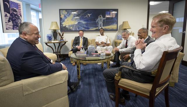 NASA Leadership Meets with Secretary of the Navy