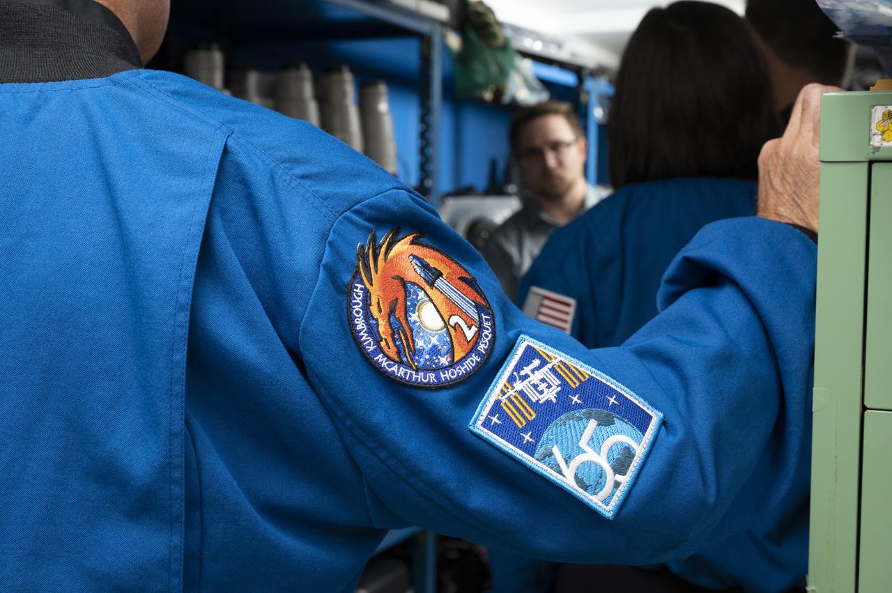 Photo Engineer Tom O’Brien speaks with NASA’s SpaceX Crew-2 astronauts during a tour of the Photo Engineering Department, Tuesday, June 7, 2022, at National Geographic Headquarters in Washington. Kimbrough, McArthur, Hoshide, and Pesquet completed the second crew rotation mission to the International Space Station as part of the agency’s Commercial Crew Program and spent 198 days aboard the orbiting laboratory as part of Expeditions 65 and 66. Photo Credit: (NASA/Keegan Barber)
