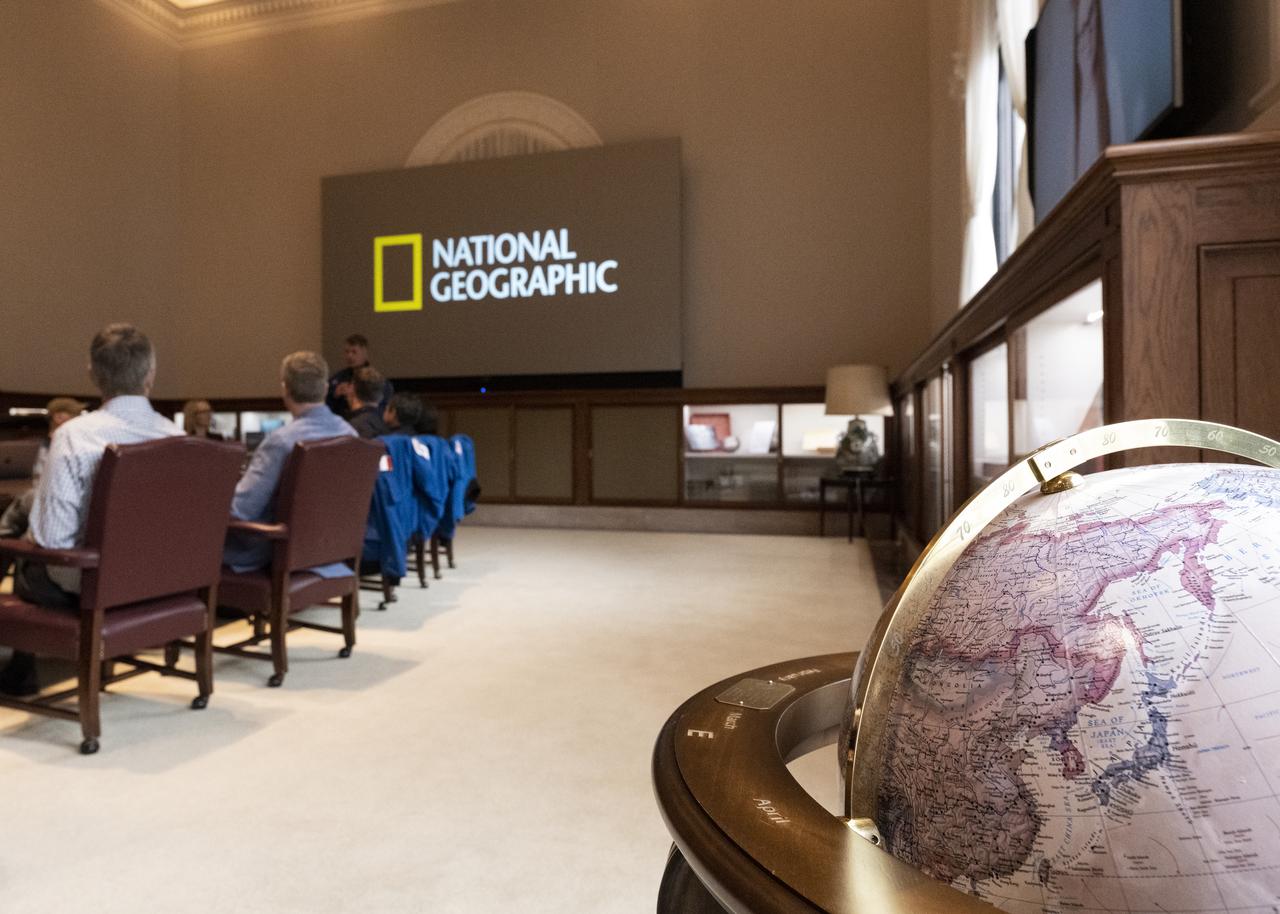 NASA’s SpaceX Crew-2 astronauts meet with National Geographic leadership and staff Tuesday, June 7, 2022, at National Geographic Headquarters in Washington. Kimbrough, McArthur, Hoshide, and Pesquet completed the second crew rotation mission to the International Space Station as part of the agency’s Commercial Crew Program and spent 198 days aboard the orbiting laboratory as part of Expeditions 65 and 66. Photo Credit: (NASA/Keegan Barber)