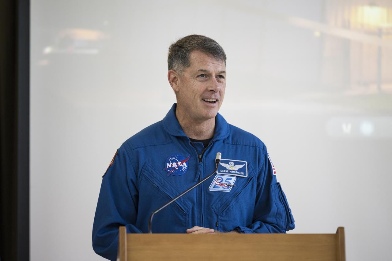 NASA’s SpaceX Crew-2 NASA astronaut Shane Kimbrough speaks to students during a visit to Arlington Science Focus Elementary School, Friday, June 10, 2022, in Arlington, Virginia. Photo Credit: (NASA/Aubrey Gemignani)