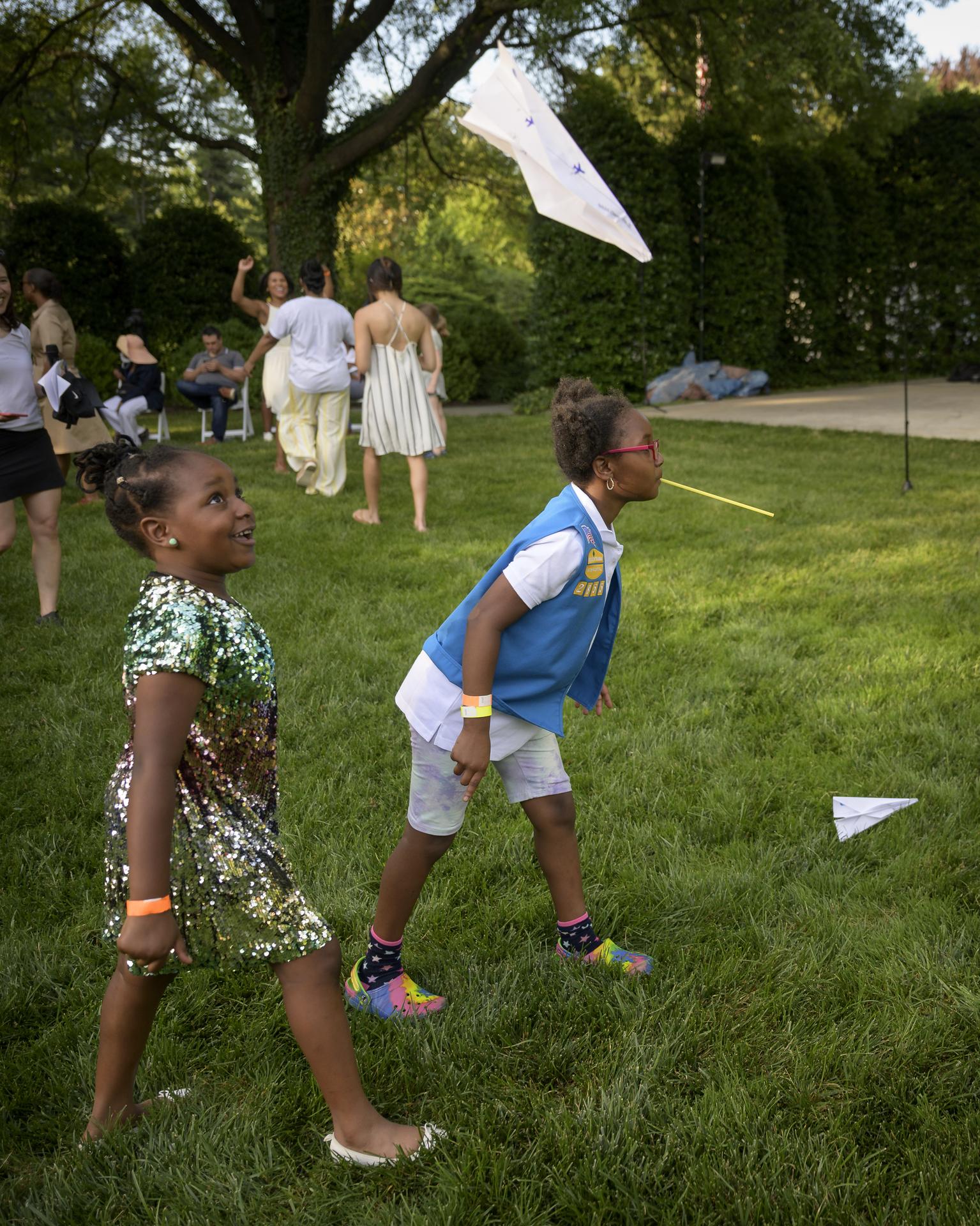 Paper Airplane Template was used at the Vice Presiden'ts residence for a student STEM hands-on-activity.