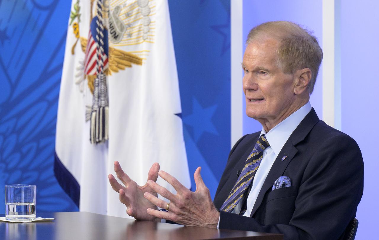 NASA Administrator Bill Nelson talks with U.S. President Joe Biden in a meeting where they previewed images from NASA’s James Webb Space Telescope, Monday, July 11, 2022, in the South Court Auditorium in the Eisenhower Executive Office Building on the White House complex in Washington. Photo Credit: (NASA/Bill Ingalls)