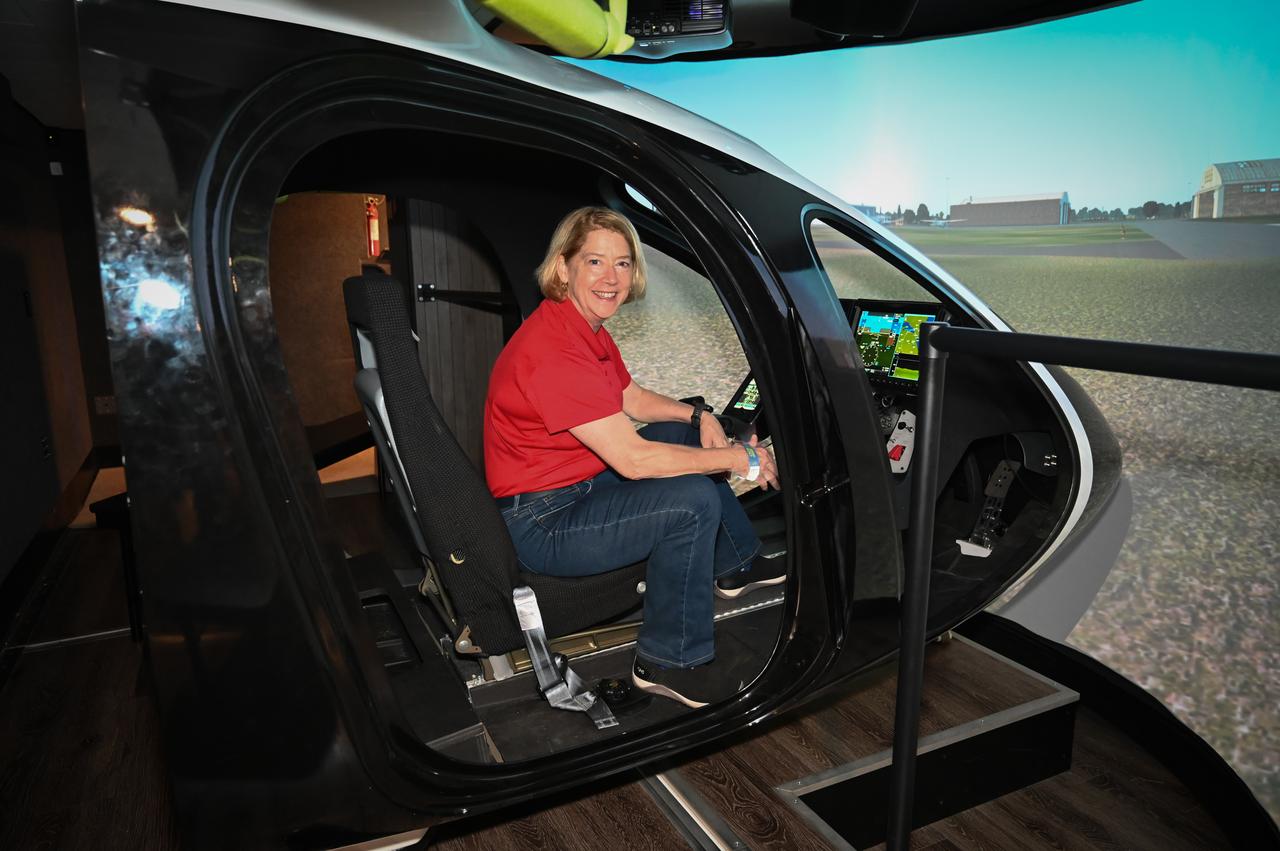 Deputy Administrator Pam Melroy tours the JOBY Aviation exhibit on Friday, July 29, at EAA AirVenture.