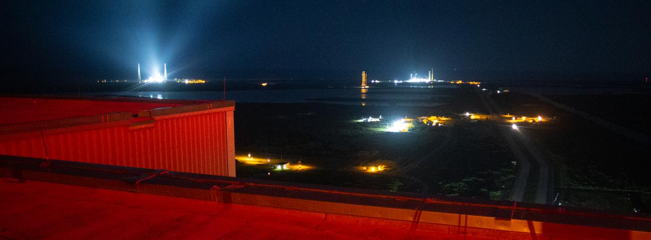 NASA’s Space Launch System (SLS) rocket with the Orion spacecraft aboard is seen atop a mobile launcher as it rolls from the Vehicle Assembly Building to Launch Pad 39B, Wednesday, Aug. 17, 2022, at NASA’s Kennedy Space Center in Florida. NASA’s Artemis I mission is the first integrated test of the agency’s deep space exploration systems: the Orion spacecraft, SLS rocket, and supporting ground systems. Launch of the uncrewed flight test is targeted for no earlier than Aug. 29. Photo Credit: (NASA/Joel Kowsky)