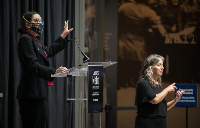 NASA image: JWST Stamp Issuance Ceremony