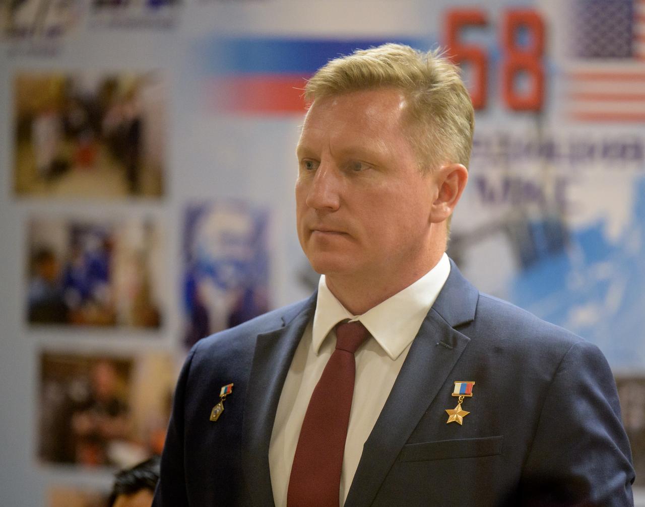 Expedition 68 cosmonaut Sergey Prokopyev of Roscosmos is seen during the State Commission meeting to approve the Soyuz launch with he and his crewmates, Frank Rubio of NASA and Dmitri Petelin of Roscosmos, Tuesday, Sept. 20, 2022, at the Cosmonaut Hotel in Baikonur, Kazakhstan. The trio are scheduled to launch to the International Space Station aboard the Soyuz MS-22 spacecraft on Sept. 21. Photo Credit: (NASA/Bill Ingalls)