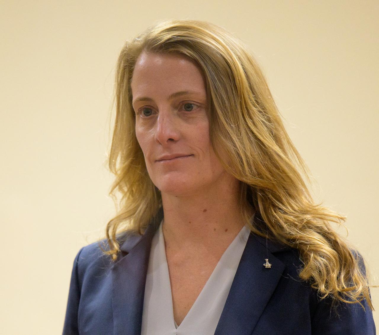 Expedition 68 backup crewmember Loral O'Hara of NASA is seen during the State Commission meeting to approve the Soyuz launch of Expedition 68 to the International Space Station, Tuesday, Sept. 20, 2022, at the Cosmonaut Hotel in Baikonur, Kazakhstan. Expedition 68 astronaut Frank Rubio of NASA, and cosmonauts Sergey Prokopyev and Dmitri Petelin of Roscosmos are scheduled to launch to the International Space Station aboard the Soyuz MS-22 spacecraft on Sept. 21. Photo Credit: (NASA/Bill Ingalls)