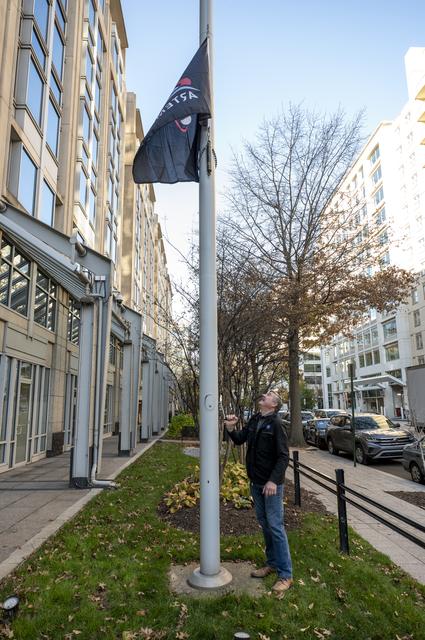 NASA image: Artemis flag raising at NASA Headquarters