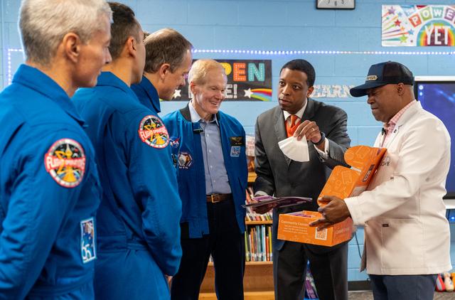 NASA image: NASA Astronauts visit Amidon-Bowen Elementary School