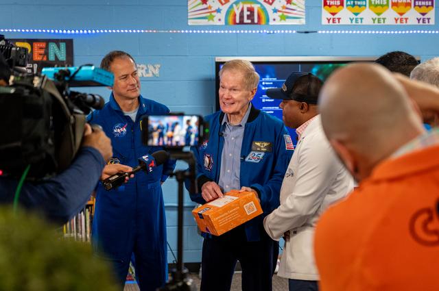 NASA image: NASA Astronauts visit Amidon-Bowen Elementary School