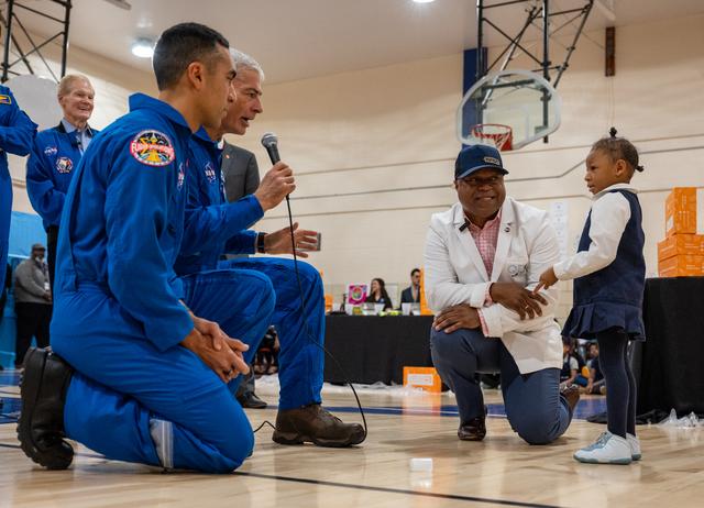 NASA image: NASA Astronauts visit Amidon-Bowen Elementary School
