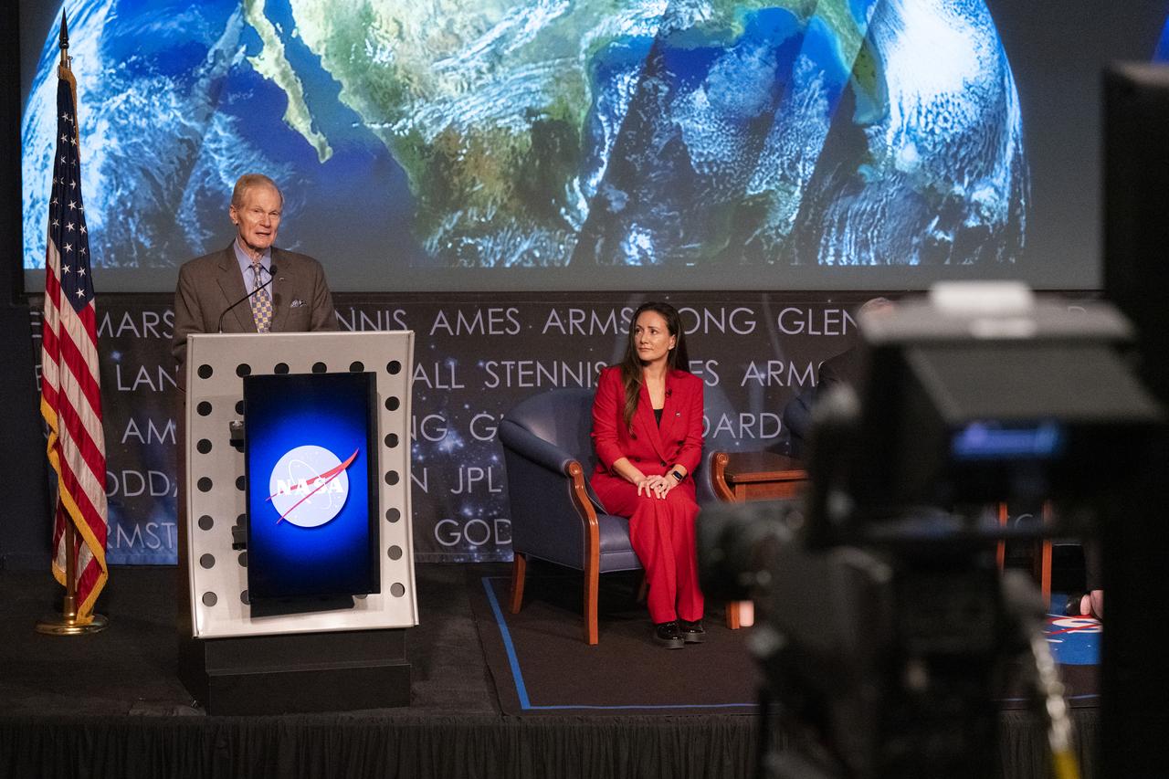 NASA Administrator Bill Nelson delivers opening remarks during the inaugural NASA Climate Summit Thursday, Dec. 8, 2022, at the Mary W. Jackson NASA Headquarters building in Washington. Photo Credit: (NASA/Keegan Barber)
