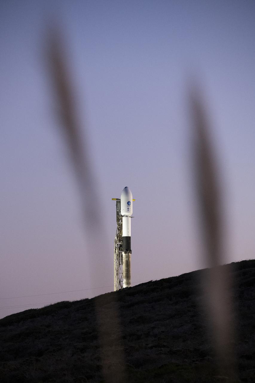 A SpaceX Falcon 9 rocket with the Surface Water and Ocean Topography (SWOT) spacecraft onboard is seen as preparations for launch continue, Wednesday, Dec. 14, 2022, at Space Launch Complex 4E at Vandenberg Space Force Base in California. Jointly developed by NASA and Centre National D'Etudes Spatiales (CNES), with contributions from the Canadian Space Agency (CSA) and United Kingdom Space Agency, SWOT is the first satellite mission that will observe nearly all water on Earth’s surface, measuring the height of water in the planet’s lakes, rivers, reservoirs, and the ocean. Photo Credit: (NASA/Keegan Barber)