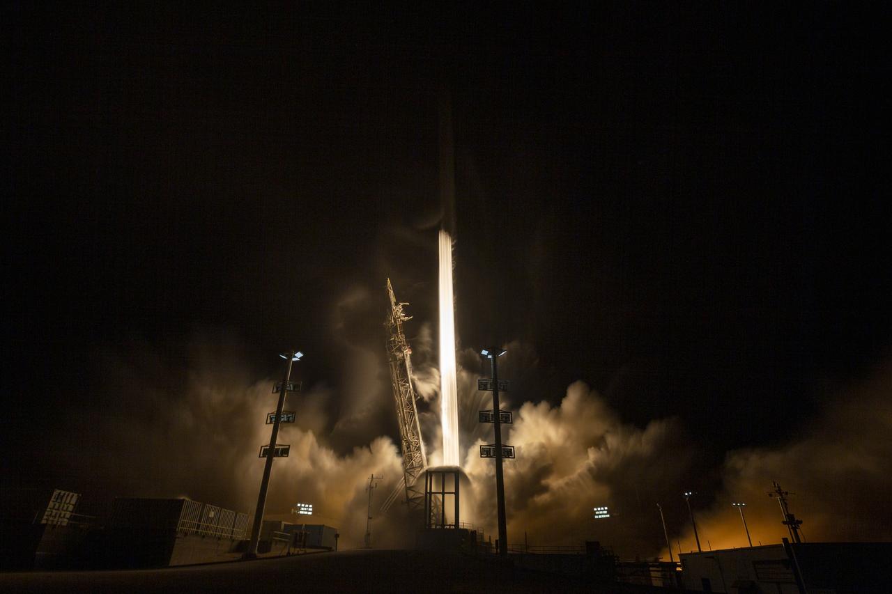 In this 30 second exposure, A SpaceX Falcon 9 rocket launches with the Surface Water and Ocean Topography (SWOT) spacecraft onboard, Friday, Dec. 16, 2022, from Space Launch Complex 4E at Vandenberg Space Force Base in California. Jointly developed by NASA and Centre National D'Etudes Spatiales (CNES), with contributions from the Canadian Space Agency (CSA) and United Kingdom Space Agency, SWOT is the first satellite mission that will observe nearly all water on Earth’s surface, measuring the height of water in the planet’s lakes, rivers, reservoirs, and the ocean. Photo Credit: (NASA/Keegan Barber)