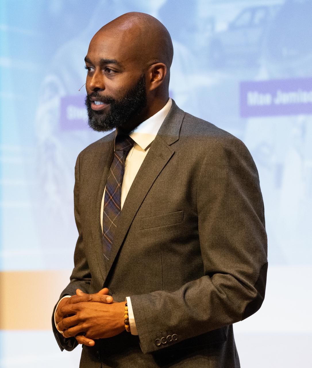 Christopher Williams, STEM Education Specialist at the Smithsonian National Museum of African American History and Culture, is seen during an event celebrating Black History Month at the Smithsonian National Museum of African American History and Culture, Friday, Feb. 10, 2023, in Washington. Photo Credit: (NASA/Joel Kowsky)