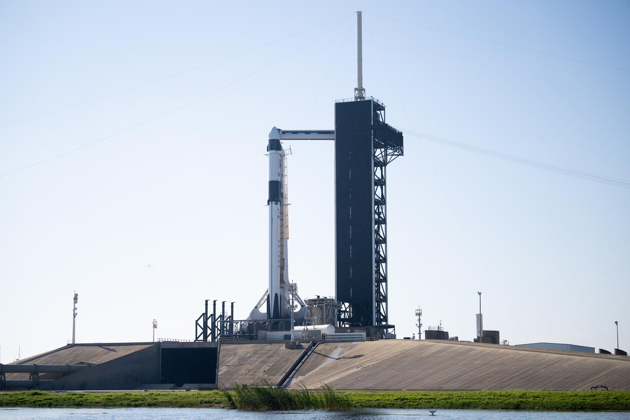 ]A SpaceX Falcon 9 rocket with the company's Dragon spacecraft on top is seen on the launch pad at Launch Complex 39A as preparations continue for the Crew-6 mission, Wednesday, March 1, 2023, at NASA’s Kennedy Space Center in Florida. NASA’s SpaceX Crew-6 mission is the sixth crew rotation mission of the SpaceX Crew Dragon spacecraft and Falcon 9 rocket to the International Space Station as part of the agency’s Commercial Crew Program. NASA astronauts Stephen Bowen and Warren "Woody" Hoburg, UAE (United Arab Emirates) astronaut Sultan Alneyadi, and Roscosmos cosmonaut Andrey Fedyaev are scheduled to launch at 12:34 a.m. EST on March 2, from Launch Complex 39A at the Kennedy Space Center. Photo Credit: (NASA/Joel Kowsky)