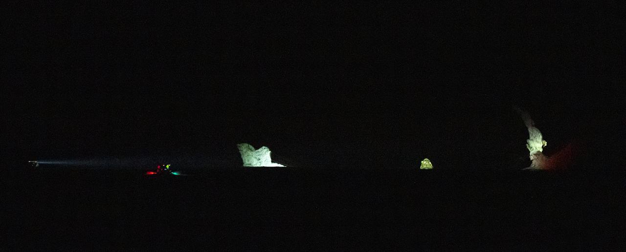 The SpaceX Dragon Endurance spacecraft is seen as it lands with NASA astronauts Nicole Mann and Josh Cassada, Japan Aerospace Exploration Agency (JAXA) astronaut Koichi Wakata, and Roscosmos cosmonaut Anna Kikina onboard in the Gulf of Mexico off the coast of Tampa, Florida, Saturday, March 11, 2023. Mann, Cassada, Wakata, and Kikina are returning after 157 days in space as part of Expedition 68 aboard the International Space Station. Photo Credit: (NASA/Keegan Barber).